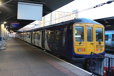 Northern class 319 no. 319381 awaits departure with a service to Liverpool Lime Street at Manchester Airport on 13th March 2018 Northern class 319 no. 319381 awaits departure with a service to Liverpool Lime Street at Manchester Airport on 13th March 2018