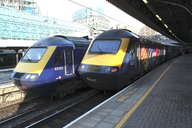 First Great Western HST class 43 powercars no. 43180 and classmate 43027 