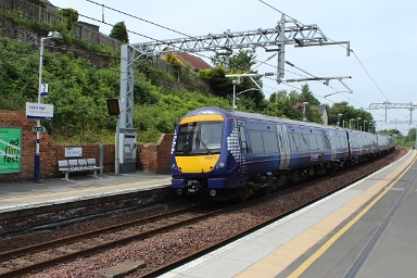 Scotrail class 170 no. 170471 departs as 1R57 on time at 12:55 from Falkirk High to Glasgow Queens Street on 26th June 2018. Scotrail Turbostar class 170 no. 170471 departs as 1R57 on time at 12:55 from Falkirk High to Glasgow Queens Street on 26th June 2018.