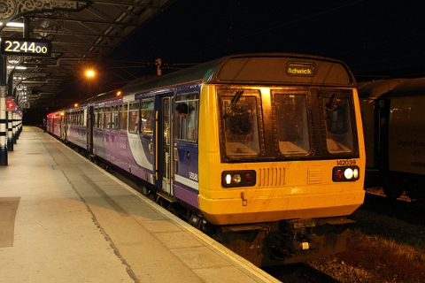 Northern pacer class 142 no. 142039 calls at Doncaster while performing 2R95 Sheffield to Adwick on 25th June 2018.